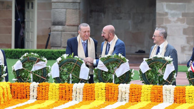 Cumhurbaşkanı Erdoğan, Mahatma Gandhi'nin anıt mezarını ziyaret etti