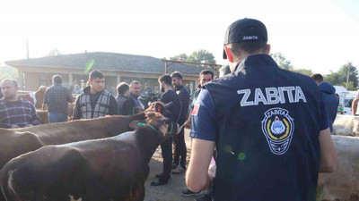 Hayvan pazarından denetimi gerçekleştirildi
