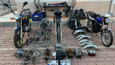 Antalya’da motosiklet parçalarıyla milyonluk vurgun!