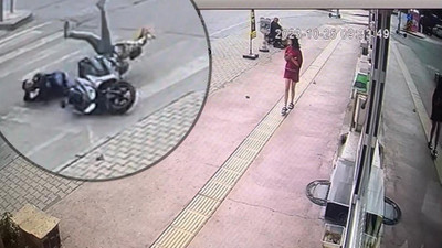 Ters yönden gelen motosiklet, kıza çarptı