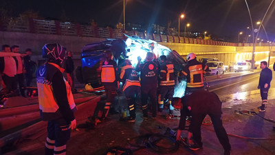 Kazayı izlemek isterken kendisi kaza yaptı!