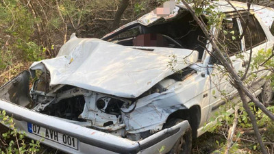 Alanya'da otomobil uçuruma yuvarlandı: 1 ölü, 2 yaralı