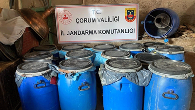 Çorum'da jandarmadan kaçak içki ile mücadele çalışması