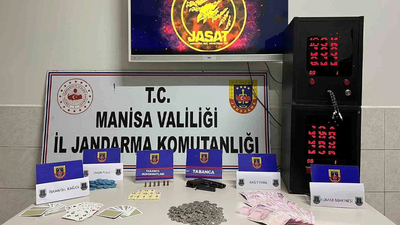 Manisa’da jandarma ekipleri tarafından kumarcılara baskın