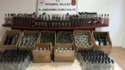 Jandarmadan sahte içki operasyonu: 3.5 ton sahte alkole el konuldu!