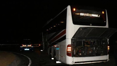 Tokat'ta içinde 33 yolcu bulunan otobüse tüfekli saldırı