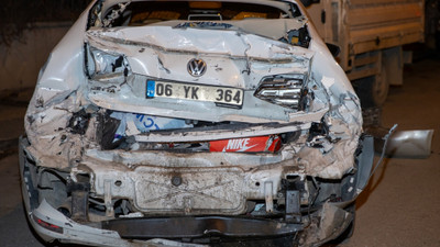 Ankara'da freni patlayan kamyon 10 araca çarptı, 3 kişi yaralandı