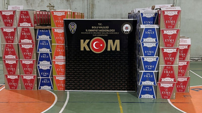 Bolu'da tırda 5 milyon 150 bin boş makaron ele geçirildi