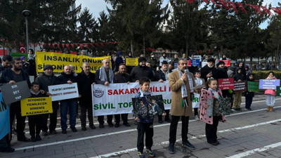 İsrail'in Gazze'ye yönelik saldırıları Sakarya'da protesto edildi