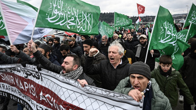 İstanbul'da Mısır'a yönelik Refah Sınır Kapısı protestosu