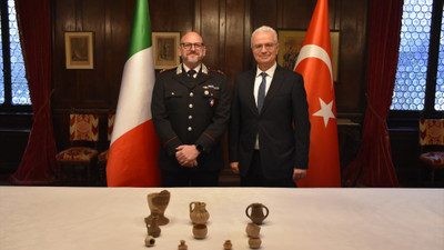 İtalya'da bulunan Anadolu topraklarına ait bazı kültür varlıkları, Türkiye'ye iade edildi
