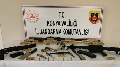 Konya'da silah ve mühimmat kaçakçılığı operasyonunda 3 şüpheli yakalandı