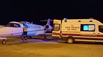 Mardin'de 9 günlük Emine bebek ambulans uçakla Ankara'ya sevk edildi