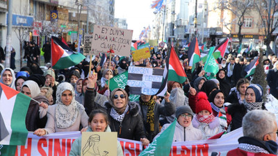 Van ve Muş'ta İsrail'in Gazze'deki saldırıları protesto edildi