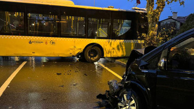 Beşiktaş'ta İETT otobüsü kazaya karıştı: 2 yaralı