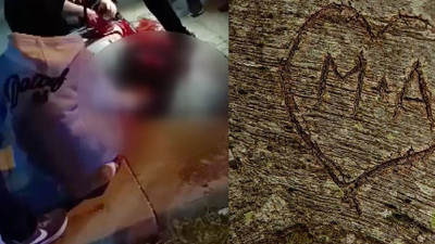 Ağaca bıçakla baş harfini kazırken yaralanan öğrenciden acı haber!