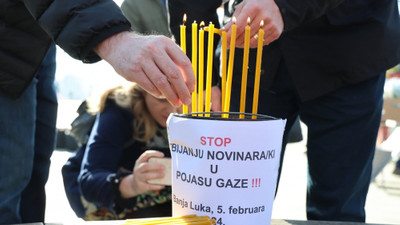 Bosna Hersekli ve Hırvatistanlı gazeteciler, Gazze'de öldürülen meslektaşlarını andı