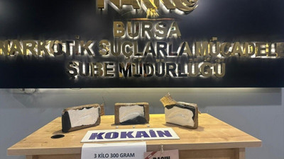 Bursa'da uyuşturucu operasyonunda 3 kilogram kokain ele geçirildi