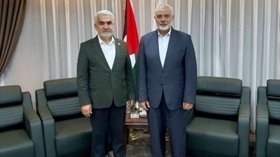 HÜDA PAR Genel Başkanı Yapıcıoğlu, Hamas Siyasi Büro Başkanı Haniye ile görüştü