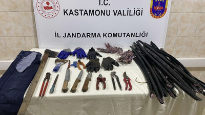 Kastamonu'da kablo hırsızlığından girdiği cezaevinden 2 ay önce tahliye olan zanlı, aynı suçtan tekrar tutuklandı