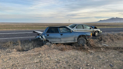 Konya'da iki otomobilin çarpıştığı kazada sürücülerden biri öldü