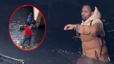 Esenyurt'ta polis ekiplerinin zor anları! Dereye atlayarak kaçmaya çalıştı