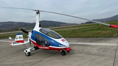 Jandarmanın trafik denetimine Cayrokopter ile destek