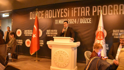 Düzce Cumhuriyet Başsavcısı Yasin Emre, Düzce Adliyesi personeliyle iftar yemeğinde buluştu