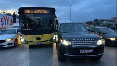 İETT şoförü çarptığı cipin sürücüsünü ezmeye çalıştı!