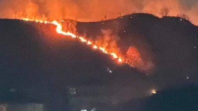 Trabzon'da korkutan yangın! 10 dönümlük ormanlık alan tutuştu