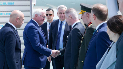 Almanya Cumhurbaşkanı Steinmeier'a Gazze protestosu