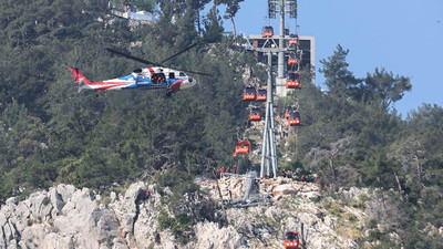 Antalya'da 1 kişinin öldüğü teleferik kazası anı