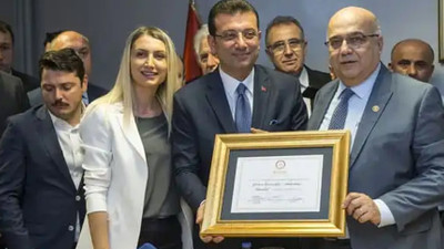 Ekrem İmamoğlu resmi törenle mazbatasını aldı