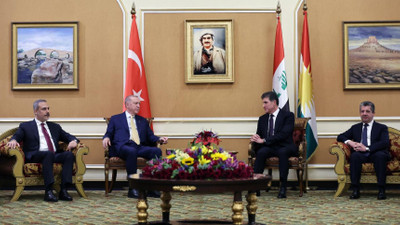 Cumhurbaşkanı Erdoğan IKBY Başkanı Barzani ile görüştü