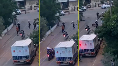 Polis, bıçaklı saldırganı bacağından böyle vurdu