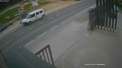 Çatalca’daki feci kaza güvenlik kamerasında