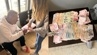 Hastaneye gideceğim diye dilendi, 23 bin TL çıktı