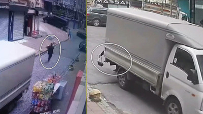Fatih'te kamyonet, altına aldığı kadını metrelerce böyle sürükledi!