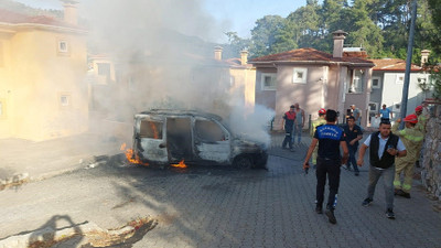 Marmarisli Neron, kendi evi ve arabaları ateşe verdi!