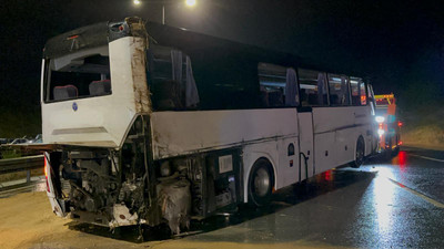 Tuzla Kuzey Marmara Otoyolu'nda yolcu otobüsü devrildi!