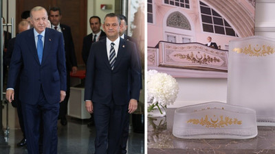 Özel ve Erdoğan görüşme sonrası birbiriyle hediyeleşti