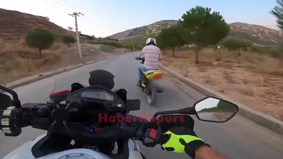 Polisten kaçan motosikletli, yakalanınca böyle saldırdı!