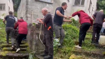 Kurbanlıkla beraber duvardan aşağı uçtu!