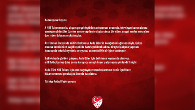 TFF'den Arda Güler açıklaması