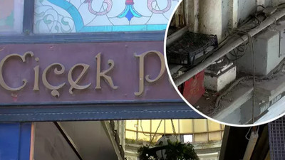 Çiçek Pasajı'ndaki görüntüye büyük tepki: Bir türlü restorasyon yapılamadı
