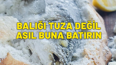 Meğer en etkilisi buymuş. Balığı tuza değil asıl buna batırın