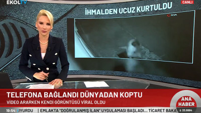Telefona bakarken kendini mazgalda buldu!