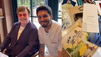 Sir Elton John, öğle yemeği için birkaç saatliğine Türkiye'ye geldi
