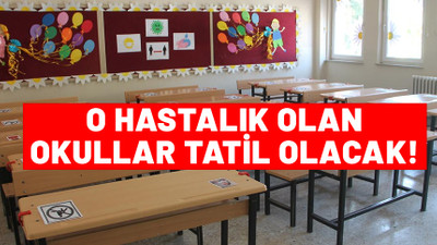 MEB 81 ilde duyurdu. O hastalık olan okullar tatil edilecek!