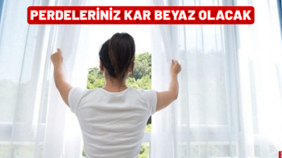 Ne deterjan ne de çamaşır sodası! Bu yöntemle perdeleriniz kar beyazı gibi olacak. Mutlaka deneyin